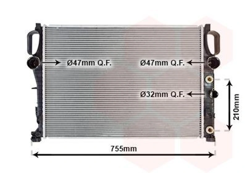 Image of VAN WEZEL Engine radiator VAN WEZEL 30002342