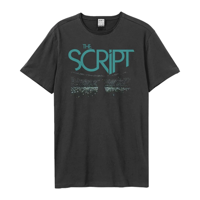 Image of Amplified Amplified Men Live The Script T-Shirt in Charcoal Size: X-Small Charcoal XS Male 5063652158067