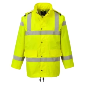 Image of Oxford Weave 300D Class 3 Breathable Hi Vis Jacket Yellow 2XL