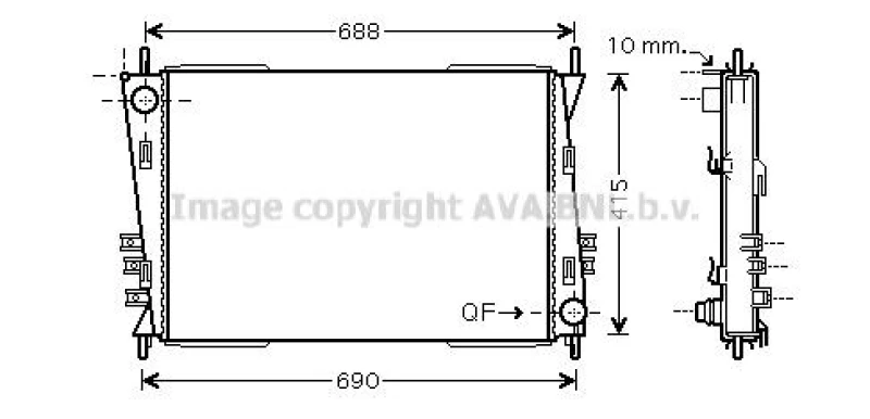 Image of Engine radiator PRASCO JRA2037