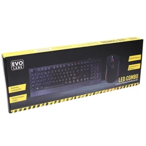 image of Evo Labs LED Combo 3 Colour LED USB Gaming Keyboard & Mouse Set