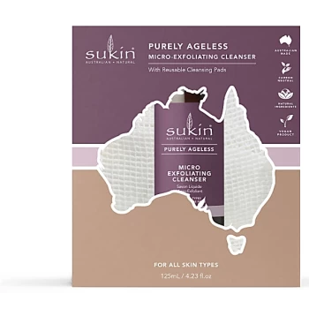 Image of Sukin Purely Ageless Micro Exfoliating Cleanser Gift Set - 125ml
