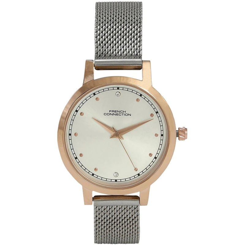 Image of French Connection Women Bracelet Style Straps Analogue Watch Silver female One Size