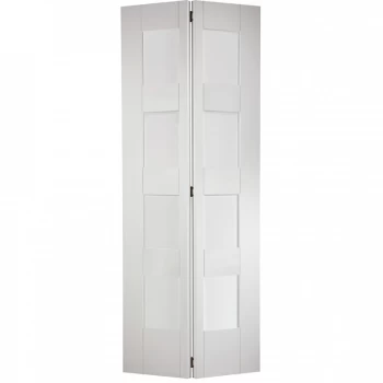 Image of LPD 4 Light Shaker White Primed Glazed Internal Bi-fold Door - 1981mm x 762mm (78 inch x 30 inch)