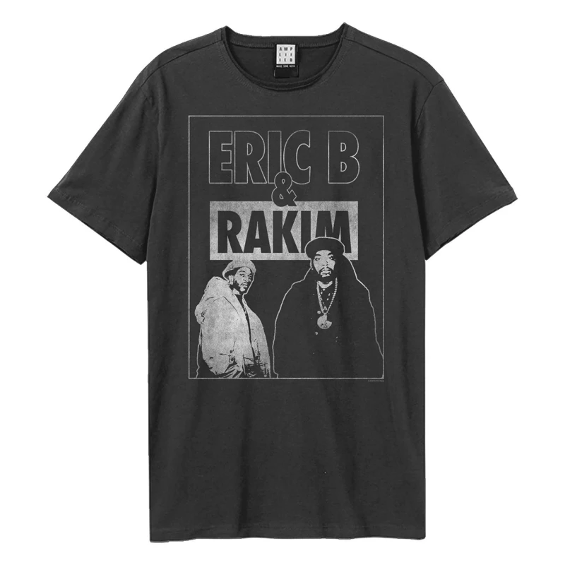 Image of Amplified Amplified Men Blackout Eric B. & Rakim T-Shirt in Charcoal Size: X-Small Charcoal XS Male 5063652157442