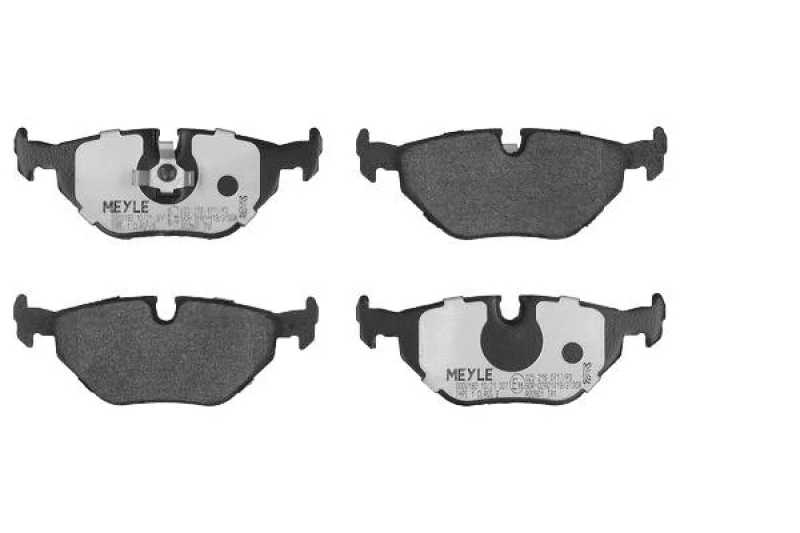 Image of MEYLE 025 216 0717/PD Brake pad set Rear Axle, prepared for wear warning indicator, MEYLE-PD Quality, with anti-squeak plate Brake Pad Set,disc brake