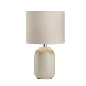 image of Hand Glazed Drip Effect Ceramic Table Lamp