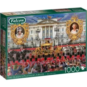 Image of Jumbo Falcon de luxe The Queens Platinum Jubilee 1000 Piece Jigsaw Puzzle