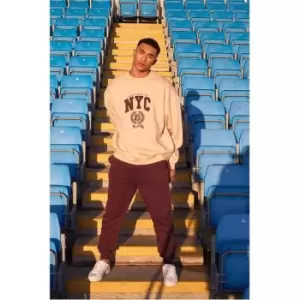 Image of I Saw It First Burgundy Unisex Heavyweight Classic Fleeceback Joggers - Red