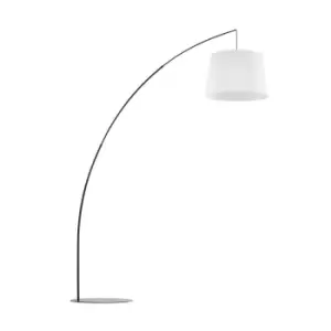 Mangri Arc Floor Lamp, Black, White, 1x E27