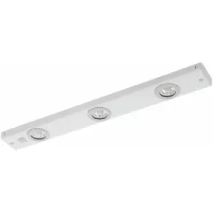 image of Loops - Flush Ceiling Light Colour White Steel Rocker Switch Bulb LED 3x2.3W Included