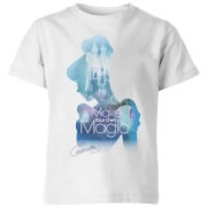 Image of Disney Princess Filled Silhouette Cinderella Kids T-Shirt - White - 11-12 Years