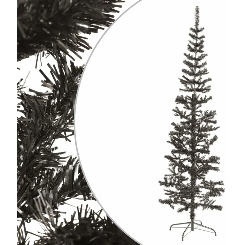 Image of VIDAXL Slim Christmas Tree Black 240cm Vidaxl 8720286363775