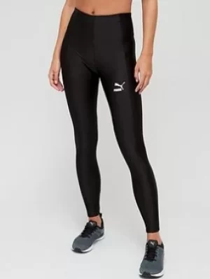 Puma Puma Classics Shiny High Waist Leggings, Black, Size S, Women