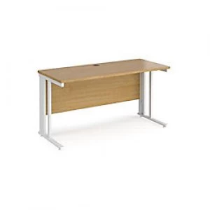 Image of Maestro 25 Cable Managed Desk with Depth of 600mm White