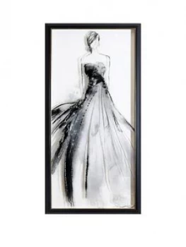 Image of Arthouse Lady Premium Framed Print With Glitter