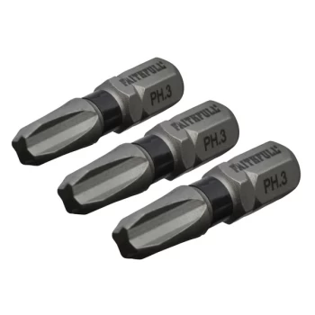 Image of Faithfull FAISBPH325IM Philips Impact Screwdriver Bits PH3 x 25mm ...