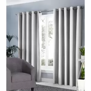 Image of Ground Level Groundlevel Blackout Curtains Silver 46X54