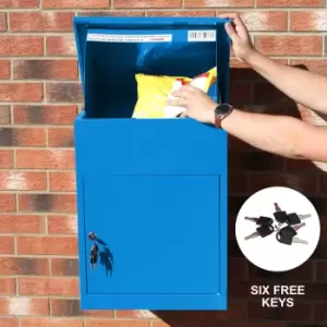 Image of Monster Shop Anti Theft Post Box - Medium - Blue