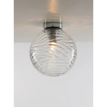 Image of Fan Europe Luce_Ambiente_Design - Globe Flush Ceiling Light, Clear, E27
