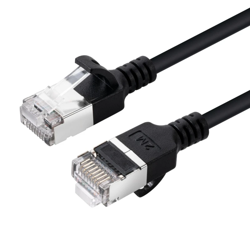 Image of Microconnect V-FTP6A0025S-SLIM networking cable Black 0.25 m Cat6a U/F