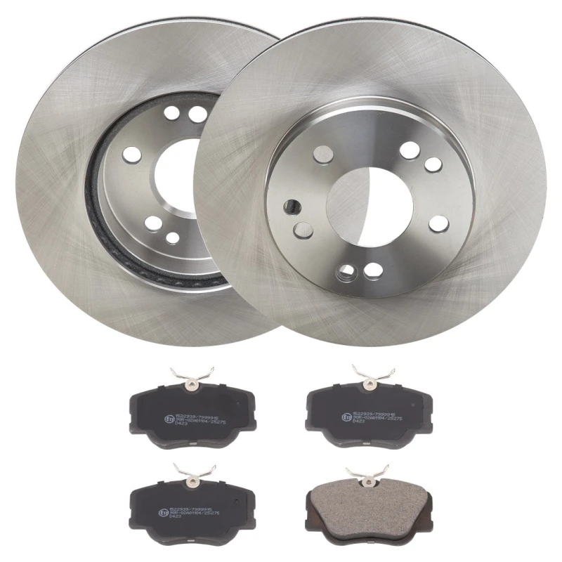 Image of RIDEX 3405B2081 Brake disc and pads set Front Axle, Brake Disc Type: Vented, excl. wear warning contact Brake Set,disc brakes (3405)