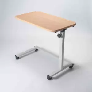 NRS Healthcare Easylift Home Height Adjustable Tiliting Overbed / Chair Table - Beech Effect