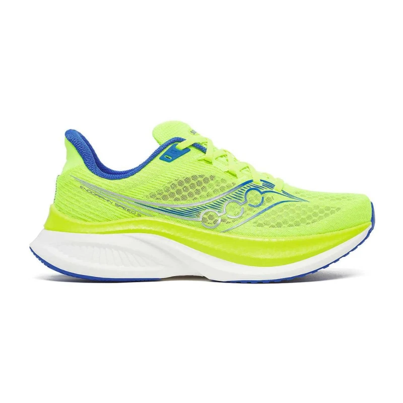 Image of Saucony Endorphin Speed 5 Shoes Yellow Blue AW25, Size 42,5 - EUR
