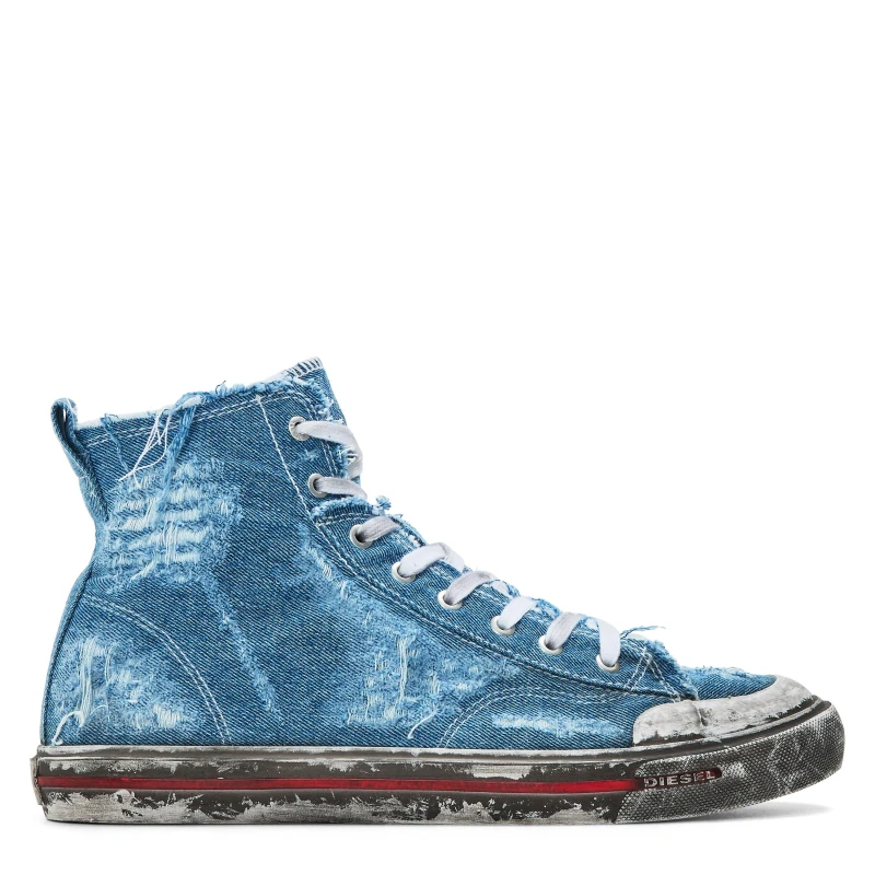 Image of Diesel Mens Aths Mid Low-Top Trainers Blue Indigo male 6 (39)