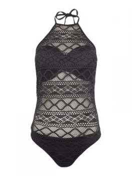 image of Freya Sundance high neck cut out swimsuit Black