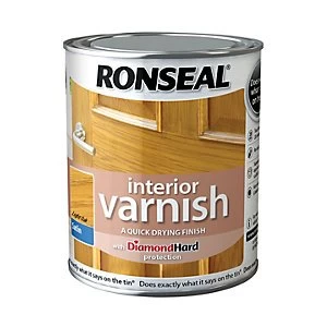 image of Ronseal Interior Varnish - Satin Light Oak 750ml