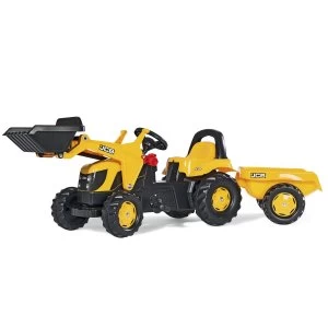 Image of JCB Kids Tractor with Front Loader and Trailer