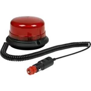 Image of 12V / 24V LED Rotating Red Beacon Light & Magnetic Base Mount - Warning Lamp