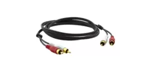 image of Kramer Electronics 2xRCA, M/M, 0.9m audio cable RCA Black