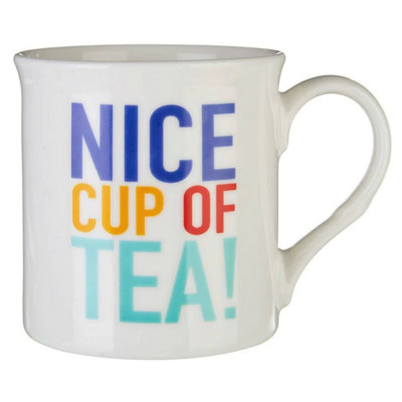 Image of Premier Housewares Clarkston Nice Cup Of Tea Mug White unisex