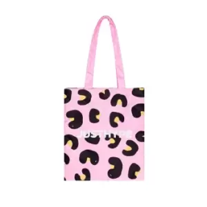 image of Hype JH Leopard Tote Bag (One Size) (Pink/Black)