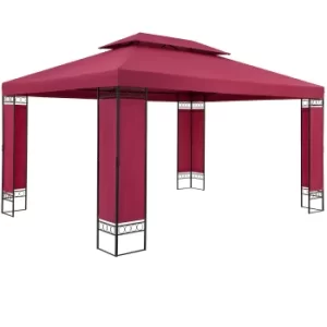 Image of Metal Gazebo Elda Red 3x4m