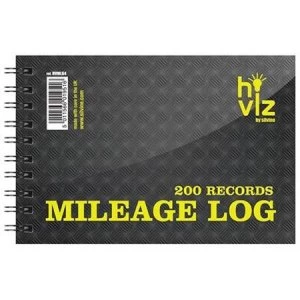 image of Silvine Hi Viz 152 x 102mm 75g/m2 50 Pages 200 Records Mileage Log Book