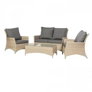 image of Lisbon 4 Seater Deluxe Conversation Set Cream