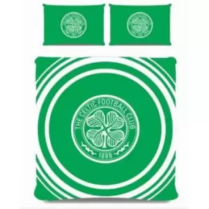 image of Celtic FC Pulse Reversible Duvet Set (Double) (Green/White)