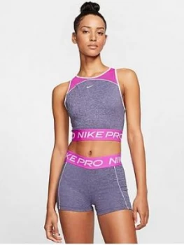 Image of Nike Training Space Dye Crop Top - Cerulean