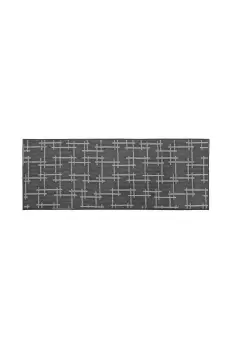 image of Vector Machine Washable Latex Backed Runner Doormat, 57x150cm, Grey