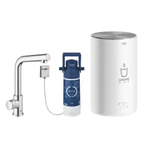 Image of Grohe Red Mono Instant Boiling Water Tap Single Lever with M size Boiler in Chrome