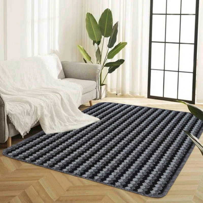 Image of Eden Non Slip Washable Dirt Trapper Indoor Doormat - Kitchen Mats - Floor Mats - Anthracite 90X150 Cm