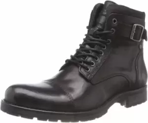 Image of Jack & Jones Lace-up Boots grey JFWALBANY LEATHER ANTHRACITE... 10.5
