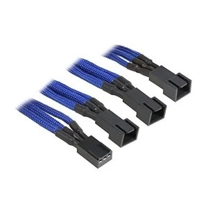 Image of BitFenix Alchemy 3pin x3 Fan adaptor extension 60cm - Blue
