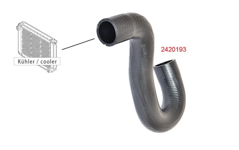 Image of Radiator hose METZGER 2420193