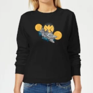 Image of Marvel S.H.I.E.L.D. Helicarrier Womens Sweatshirt - Black - 5XL