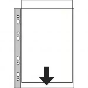 Image of Esselte Heavy Duty Punched Pocket, Transparent, Matte, 85 Micron