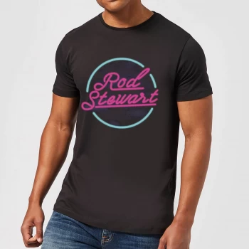 Image of Rod Stewart Neon Mens T-Shirt - Black - 3XL - Black